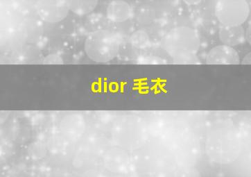 dior 毛衣